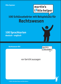 Das Cover zur Buchreihe Little Helper: 100 Schlüsselwörter Englisch (mit Beispielsatz) von Little Helper zum Lernen der Vokabeln in der Sprache Englisch. Der Vokabeltrainer phase6 classic ist die beste App für bessere Noten.